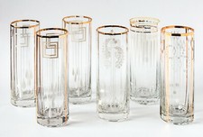 6 Gläser im Stil der Wiener Secession Austriagruppe Kunsthandwerk Gallauner