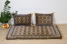 3 Tlg. Matratze Kissen orient Sitzecke Bodenkissen Sitzgruppe Toshak beig23 توشک