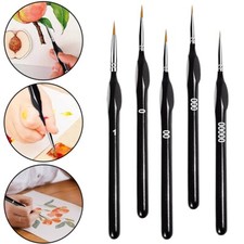 Dünne Detail Malpinsel - 5er Set - Feine Zubehör Modellbau Pinsel aus Synthe