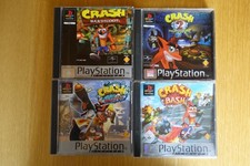 Crash Bandicoot - PS1 - Sony Playstation 1 Konvolut 4 Spiele.