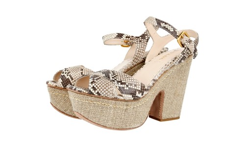 Prada leder plateau python - leder,