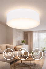 Deckenlampe Stoff weiß