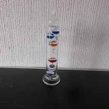Thermometer Galileo Glasthermometer Glas H 31,8 cm 5 Anzeigen Dekoration