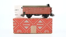 Märklin H0 320 S Gedeckter Güterwagen mit Bremserhaus "320" braun mit Zugschluss