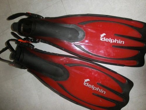 Schwimmflossen delphin rot - schwimmflossen,
