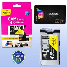 CAM Tivusat 4K+ aktivierte Smartcard CI+ Modul + Karte RAI + Mediaset Tivùsat IT