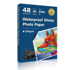 Fotopapier Fotokarten 210 g/m² weiß 50 Blatt Glänzend Tintendrucker 4R / 10x15CM
