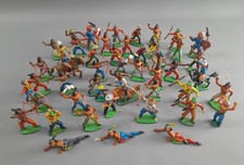 XXL-SET 52 Stk. ALT Indianer Cowboy "HOPPE" 7cm Gummi Spielzeug DDR VEB Vintage
