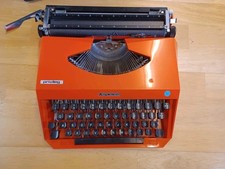 ⭐️⭐️ Schreibmaschine Privileg Mercedes mit Koffer ⭐️⭐️Vintage-Kult 60´J. orange