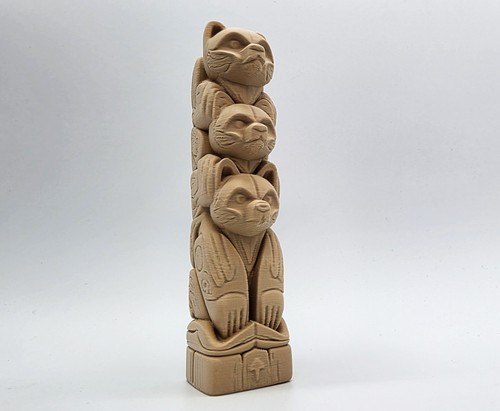 Bär totem pfahl deko figur - pfahl,