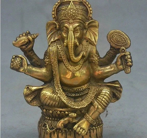 Bronze ganesha statue - bronze,