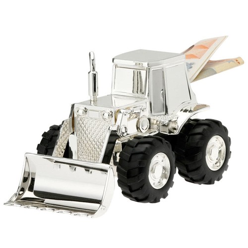 Bagger spardose versilbert - bagger,