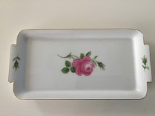 Königskuchenplatte Meissen Rote Rose