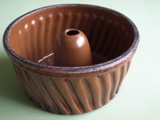 Alte bäuerliche Keramik Steingut Ton Gugelhupf Backform Kuchenform Vintage Ø25cm