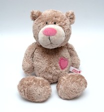 NICI Bär Teddy beige rosa Herz Stofftier 35 cm