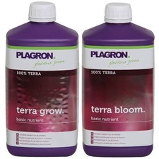 Plagron Easy-Starter Set für Erde, Terra Grow + Bloom 2x 1L