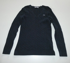 Lacoste Gr. 40 / M Damen Strickpullover - Baumwolle - blau -