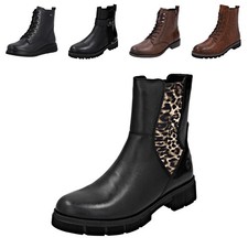 Remonte Leder Boots Damen Stiefeletten Stiefel Winterstiefel Winterboots