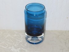Vintage Glas Vase "blau" wohl