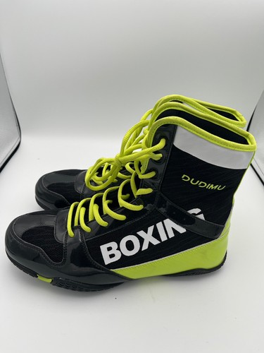 Boxschuhe dudimu schwarz neon - boxschuhe,