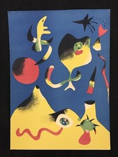Original 1937 Farblithographie Joan Miro Die Luft 2000 St Verve Steinlithografie