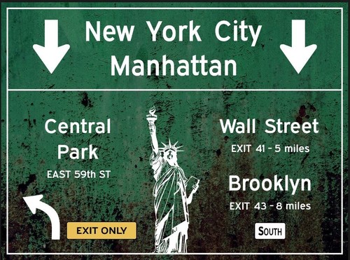 Strassenschild new york - new,