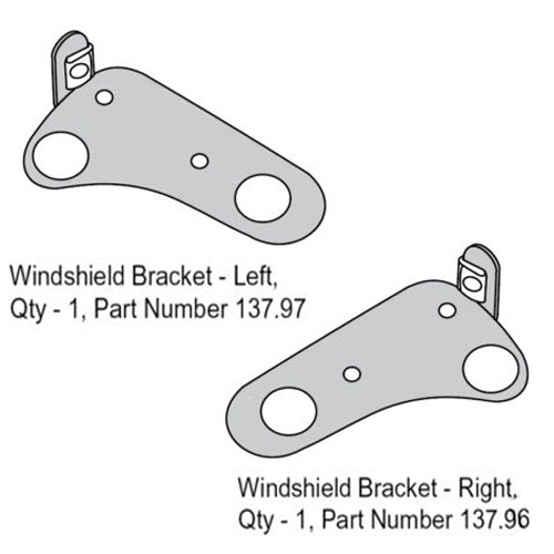 Windshield bracket halter - windshield,