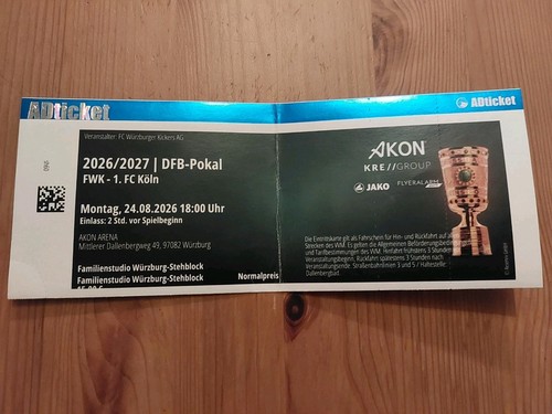 Used sammler ticket dfb pokal - sammler,
