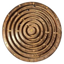 20 cm Holz Labyrinth Labyrinth Brettspiel mit 3 silbernen Kugellagern