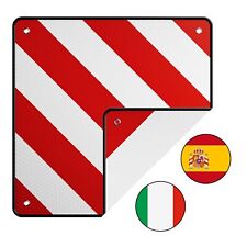 Wiltec 2in1 rot weiße Warntafel Spanien Italien Warnschild Fahrradträger Schild