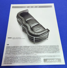 B45. Zanotta Onda Sessel & Sofas De Pas,  D´Urbino, Lomazzi Werbung Reklame 1987