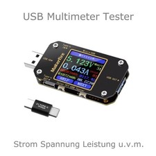 USB Tester Multimeter mit Farbdisplay Strom- Spannungs- Messer Leistungsanzeige