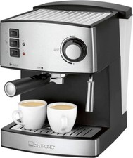 Clatronic ES3643 Espresso Cappuccino Pad Kaffee Automat 15Bar 850W 1,6L Edelstah