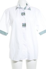 SONNWEND Hemd-Bluse Damen Bluse Gr. DE 38 weiß-grün-rot Vintage-Look