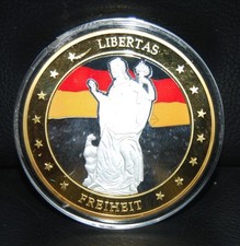 Gigantenprägung Nationalhymne Deutschland  XXL Medaille Durchmesser 70 mm,