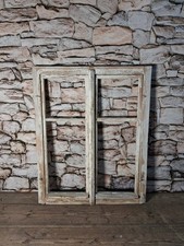 altes Fenster Flügel historisch   Holz Sprossen Deko Shabby