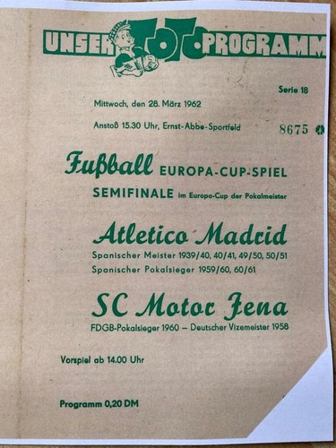 Ddr europapokal motor jena - ddr, sc