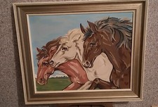 2 Pferdebilder mit Rahmen