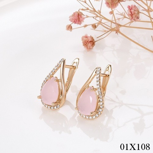 Luxus damen ohrringe 585 rosé - damen,