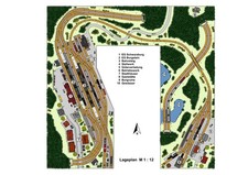 Anlagen-/Gleisplanung "Schwarzburg - Burgstein" 340 x 330 cm - Märklin C-Gleis