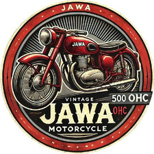Blechschild rund Jawa 500 OHC