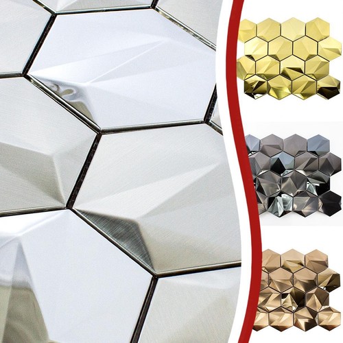 Edelstahl metall mosaikfliese - edelstahl,