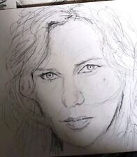 %%% VERONICA FERRES ❤️ PORTRAIT #Turner 2015 Original  Zeichnung freihand 