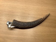 Antiker Zigarren-Abschneider Hirschhorn (Europ. Rothirsch), Dreizack Solingen