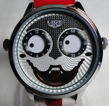 LIGE Halloween Vampir Krawattenarmband Quarz Analog Armbanduhr