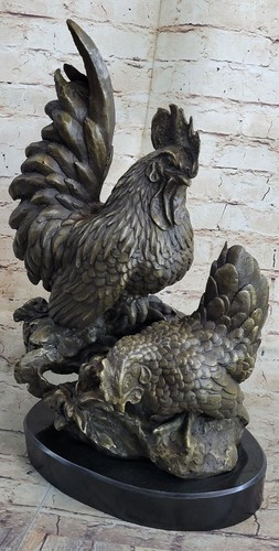 Alte guss bronze hahn statue - guss,