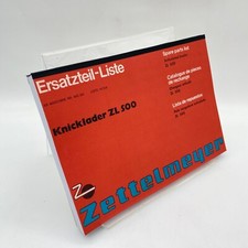 Zettelmeyer Knicklader ZL 500 Ersatzteilliste Ersatzteilkatalog Reparatur