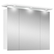 Spiegelschrank LED Aquila, 92,3 x 75,2 cm, Holz, weiß - A