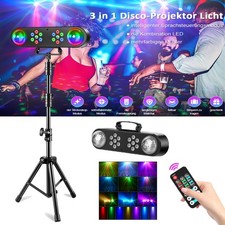Lichteffekt Set mit Stativ LED Partylicht - mobile DJ Lichtanlage Musikgesteuert
