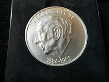 Theodor Heuss Verdienstmedaille FDP 40 Jahre Mitglied versilbert